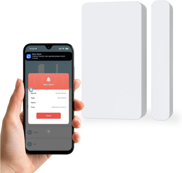 EACHHAHA Mini Door Sensor, Wireless Door Window Sensor for Home Automation, Works with