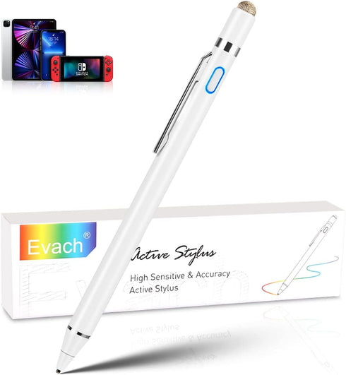 Stylus Pen for Samsung Galaxy Tab A8 A7 - High-Precision Fine Tip Digital Pencil with Magnetic Fabric Cap, Good for