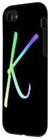 iPhone SE (2020) / 7 / 8 Initial K Phone Case Colorful Rainbow Bright Colors Letter K Case