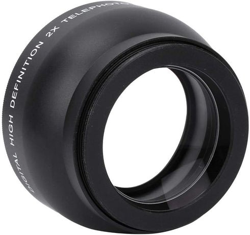 52mm 2X Magnification HD Teleconverter, Waterproof Telephoto Lens for 52mm Mount Camera