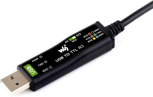 waveshare Industrial USB to TTL 6pin Serial Adapter Cable, USB to TTL (C) Converter with FT232RNL Chip, Compatible with