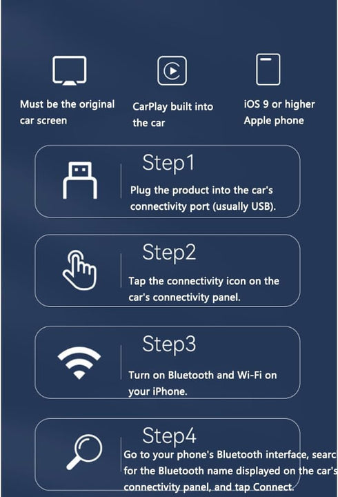 MZYLW 2020 2021 2022 2023 2024 2-in-1 Car Wireless CarPlay Adapter for Toyota Corolla Support Apple CarPlay and Android