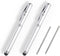 Metal Multi-Function Pen, Touch Screen Stylus, Flashlight with White Light, Creative Gifts (2 Silver)
