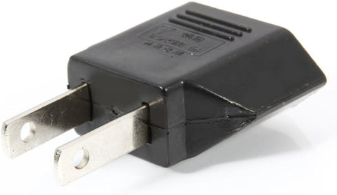 ANRANK E-U1009618AK 2-Pack) EU Europe to US USA Travel Power Plug Adapter Converter (Black
