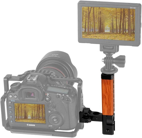 NICEYRIG NATO Top Handle Handgrip with 15mm Rod Clamp and Cold Shoe Mounts for DSLR/Camcorder/Action Cameras