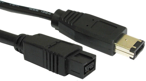 AYA FireWire Cable 3Ft (3 Feet) IEEE-1394b 9pin-6pin 800/400Mbps for Windows, Mac, Sony iLink