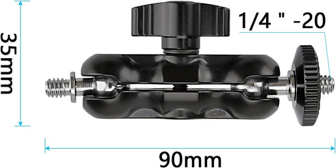 CAMVATE Universal Magic Arm with 1/4"-20 Thread, Black, 2 Pieces
