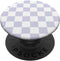 Cute Pastel Lavender Checker Pattern Design on White PopSockets Standard PopGrip