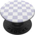 Cute Pastel Lavender Checker Pattern Design on White PopSockets Standard PopGrip