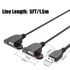 Guo USB Charging Extension Cable Male to Dual Female, USB 2.0 Charging Port 1 to 2 Panel Mount for Mobile Phones