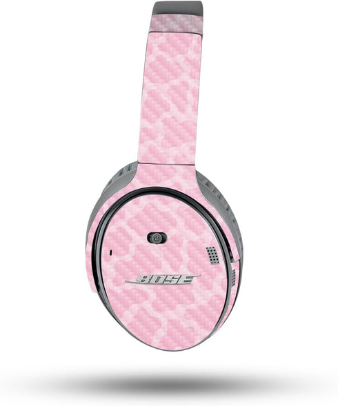 MightySkins Pink Giraffe Carbon Fiber Skin for Bose QuietComfort 35 II Headphones, Durable Textured Finish, Easy to