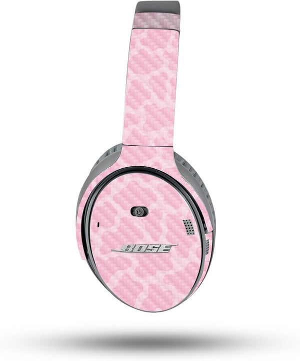 MightySkins Pink Giraffe Carbon Fiber Skin for Bose QuietComfort 35 II Headphones, Durable Textured Finish, Easy to