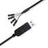 DTech USB to TTL Serial Adapter 3.3V Debug Cable TX RX Signal 4 Pin Female Socket (3ft, Black)