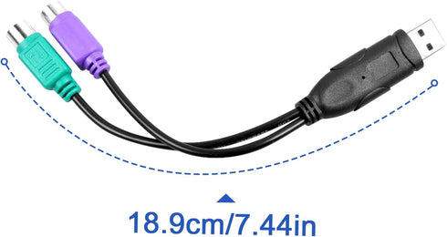 UCEC PS/2 to USB Adapter Converter for PS2 Keyboard and Mouse