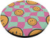 Retro Pink Yellow Twisted Swirl Happy Smiling Face Checkered PopSockets Swappable PopGrip