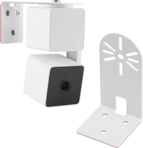 OLAIKE Adhesive Metal Wall Mount compatible with Google Nest Cam (Battery)/Indoor Security Cam & Wyze Cam Pan V3/V2 & Eufy Cam E220/P24, No Drill VHB Stick On or Screws Installation