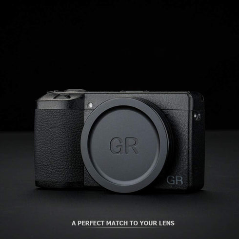 JJC Aluminum Lens Cap Cover Protector for Ricoh GR IIIx, GR III, GR II with Soft EVA Interior - Black