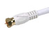 Monoprice 104057 RG6 Quad Shield CL2 Coaxial Cable, 3ft, White, with F Type Connector