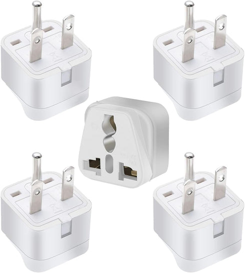 TEWOXIN 5PCS NEMA 6-15P Plug Adapter,15A 250V International to US/Canada Power Plug Converter,for