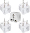 TEWOXIN 5PCS NEMA 6-15P Plug Adapter,15A 250V International to US/Canada Power Plug Converter,for