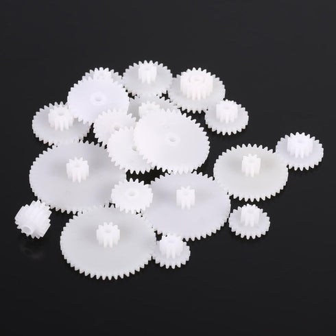 19pcs Set Pilipane Plastic Gears Kits Motor Gear Assembly for Robot Toy Automobile Cars DIY