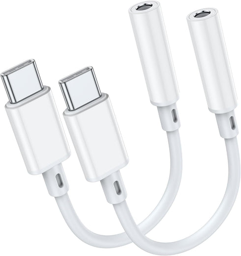 USB C to 3.5mm Headphone Jack Adapter, Type C Aux Audio Dongle for iPhone 15/15 Pro/15 Plus/15 Pro Max, Compatible with