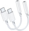 USB C to 3.5mm Headphone Jack Adapter, Type C Aux Audio Dongle for iPhone 15/15 Pro/15 Plus/15 Pro Max, Compatible with