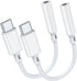 USB C to 3.5mm Headphone Jack Adapter, Type C Aux Audio Dongle for iPhone 15/15 Pro/15 Plus/15 Pro Max, Compatible with