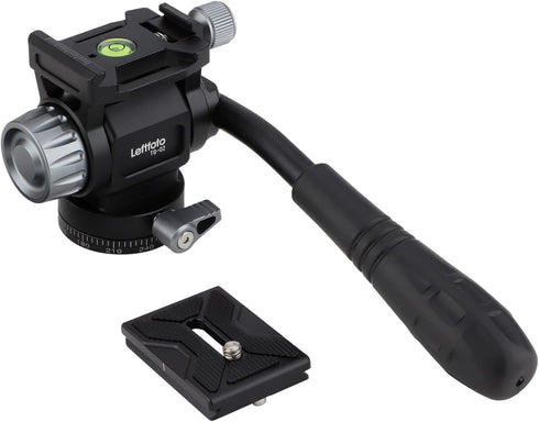 LEFTFOTO Mini Tripod Fluid Head with Pan Tilt Head, Arca Swiss Quick Release Plate for Camera Tripod and DSLR