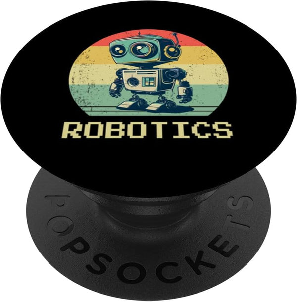 Retro Vintage Robot: Robotics Engineer Engineering PopSockets Standard PopGrip