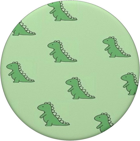 Cute Green Dinosaur T Rex Baby Dino PopSockets Standard PopGrip for Girls Women