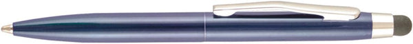 St. Tropez Petite 2-In-1 Stylus & Pen W/Black Ink Open Stock-Blue Barrel