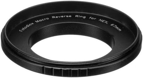Fotodiox 67mm Filter Thread Macro Reverse Mount Adapter Ring for Sony E-series Camera, fits Sony NEX-3, NEX-5, NEX-5N, NEX-7, NEX-7N, NEX-C3, NEX-F3, Sony Camcorder NEX-VG10, VG20, FS-100, FS-700
