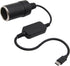 USB C Male to 12V Adapter, USB to Car Cigarette Lighter Socket Converter Cable for Car Driving Recorder, GPS, E-Dog and