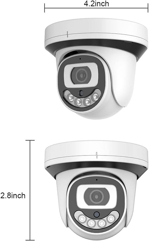 EVERSECU 1080P Indoor HD Analog Dome Security Camera with 24/7 Full-time Color Night Vision, Warm Light LEDs, 2MP,