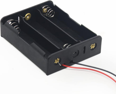 18650 Battery Holder - 6 Pcs 3 18650 Black Battery Box with Wires for DIY Electronic Circuit Projects