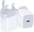 Universal Travel Adapter, US to UK Plug Adapter, 2-Pack Fast 20W International USB C Wall Charger for iPhone