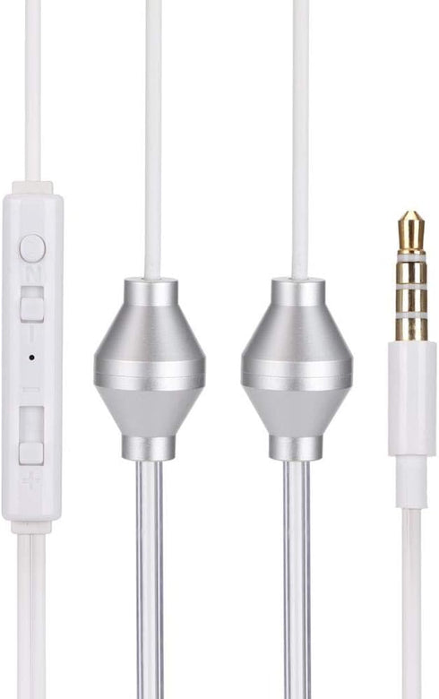 3.5mm Stereo Air Tube Wired Headset, Mobile Phone Earphone with Volume Control, Built-in Microphone, Anti-Radiation