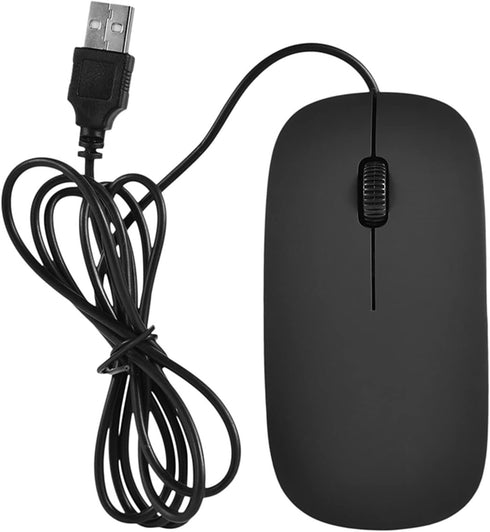 Wired Keyboard and Mouse, Ultra-Thin USB Keyboard Optical Mouse Combo Set with Number Pad for Laptop, PC, Desktop