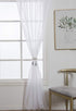 ZebraSmile 1 Panel Tab Top Voile Curtains, White Loop Sheer Drapes for Living Room, Bedroom, Wedding, Big Window 88(H)