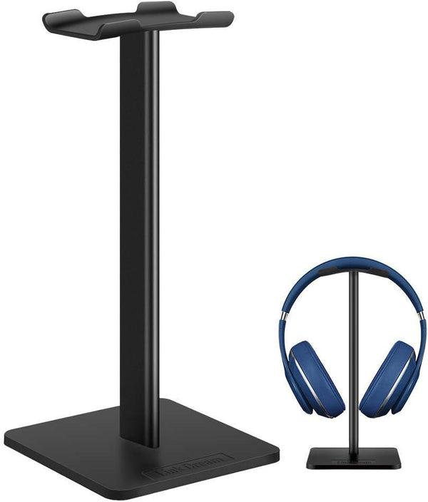 Link Dream Headset Holder - Gaming Headphone Stand with Aluminum Bar, Flexible Headrest, Anti-Slip, Black