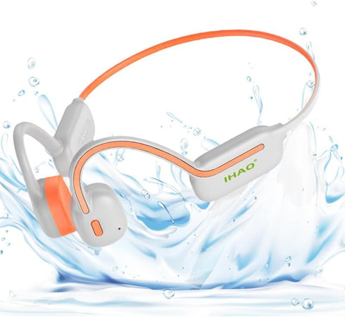 IHAO Swimming Headphones True Bone Conduction Open Ear Headset MP3 Player Built-in