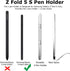 for Samsung Galaxy Z Fold 5 S Pen & Holder, Slim Lightweight PC Z Fold 5 S Pen Holder with High Sensitive Silicone Tip