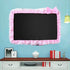 (17''-22''Pink) Computer Monitor Cover with Lovely Cute Elastic Pen Pocket Bow-knot TV LCD Screen Monitor Decoration