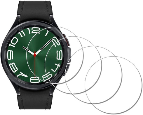 4 Pack Screen Protector for SAMSUNG Galaxy Watch 6 Classic 47mm, Tempered Glass Anti-Scratch Bubble-Free