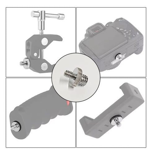 ThtRht 6 Pack 1/4 inch 3/8 inch 3/8'' 1/4''-20 Camera Tripod Adapter to Light Stand Adapter to Tripod Screws Adapter