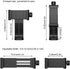 Reflex Camera 1/4" 58-105mm Universal Smartphone Clamp Holder Adapter, Screw Mount Adjustable Phone Mount for Tripods