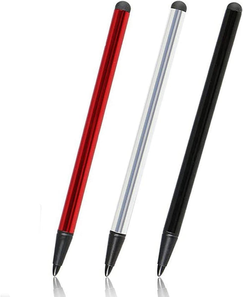 Capacitive and Resistive Stylus Pen(3pcs) Universal High Sensitive & Precision Capacitive Disc Tip Touch Screen Pen Stylus, 2 in 1 Touch Screen Pen Fits for iPhone iPad Samsung Tablet Phone PC & Other