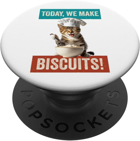 Cat Make Biscuits Funny Cat Baker PopSockets Standard PopGrip for Cat Owners