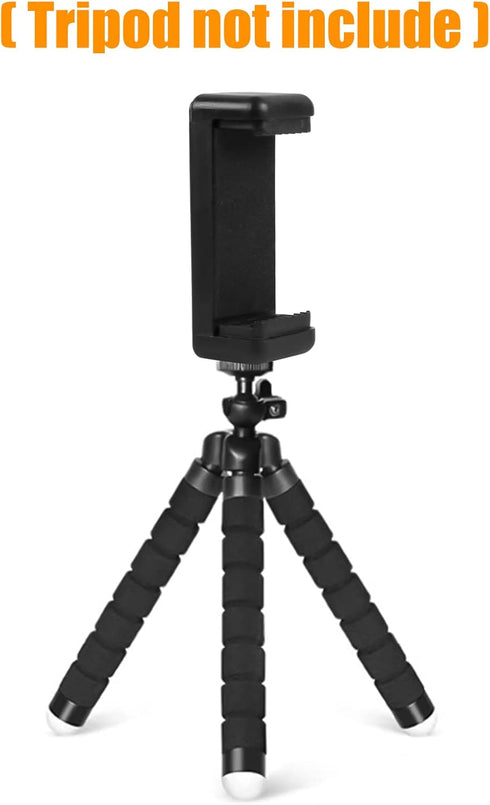 Universal Cell Phone Tripod Mount Adapter, Phone Holder Clip for Monopod Selfie Stick and More